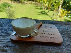 Chai soy latte at Charisma Jardin in Chiang Mai
