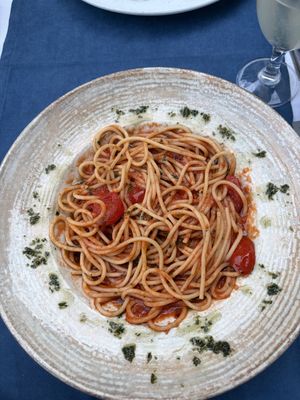 Vegan pasta   at Pescaria Dekaderon in Kotor