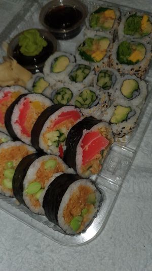 Vegan salmon at Aiko Sushi in Montreal