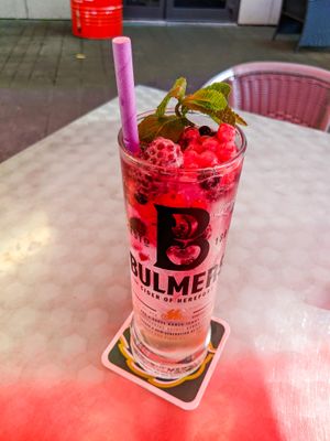 Housemade Limonade with berries at Jaroon's American Diner at Jaroon's American Diner in Karlsruhe
