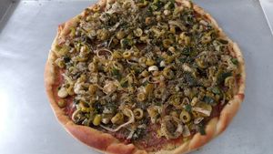 Pizza de alho poró at Nativa Brasil in Sao Paulo