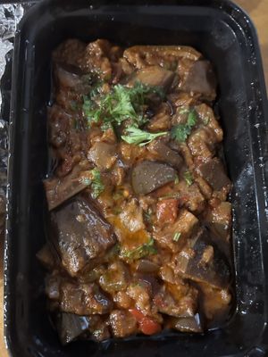 Amazing flavorful eggplant dish   at Cilantro New Mediterranean in Philadelphia