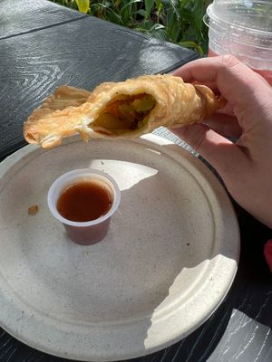 Veggie empanada at El Yunique Rainforest Cafe in Rio Grande