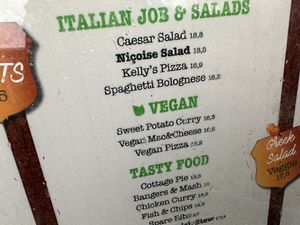 menu  at Kelly's Irish Pub in Antwerpen