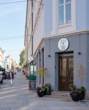 Outside at Cultivate Food in Oslo