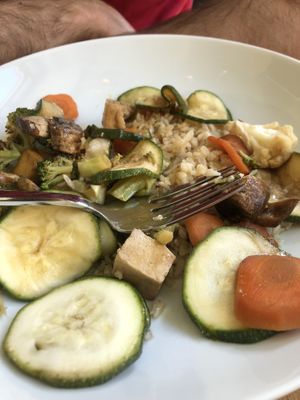 Rice with tofu and vegetables   at Cultivate Food in Oslo
