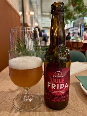 Non alcoholic Christmas beer   at Cultivate Food in Oslo