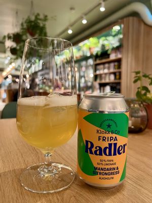 Non alcoholic radler   at Cultivate Food in Oslo