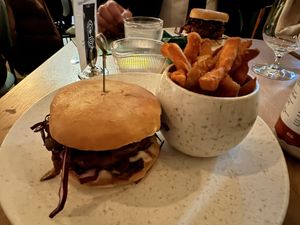 Christmas burger   at Cultivate Food in Oslo
