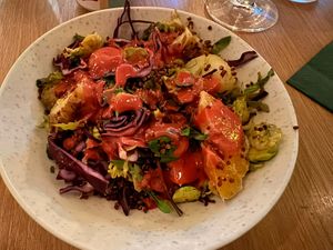 Christmas salad   at Cultivate Food in Oslo