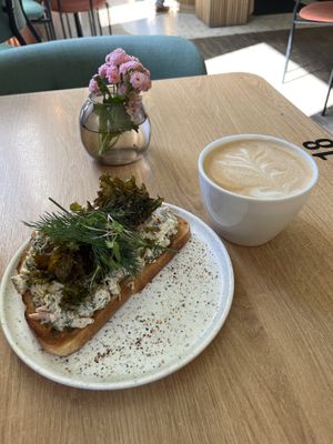 Skagen Toast & Café Latte  at Cultivate Food in Oslo
