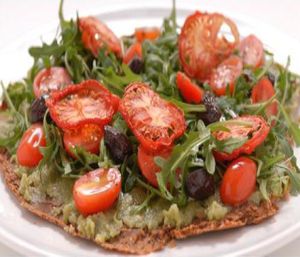 weekdays we serve a selection of raw lunches such as this Raw Food Pizza at Raw Food House in Malmo