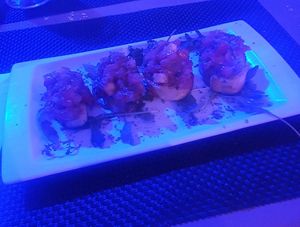 Bruschetta but ask for no parmesan cheese when ordering at Drop Inn in Tenerife