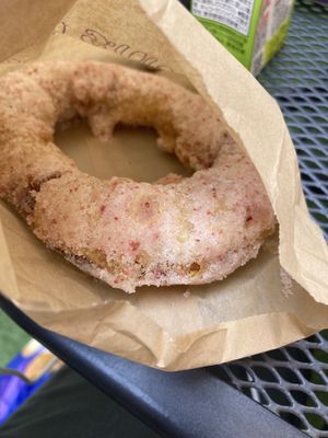 Strawberry donut  at Luu's Bao in Osaka