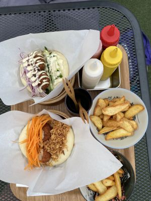 Falafel and tofu bao’s   at Luu's Bao in Osaka