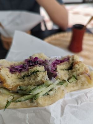 Bean curd sammich at Luu's Bao in Osaka