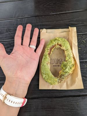 Matcha donut at Luu's Bao in Osaka