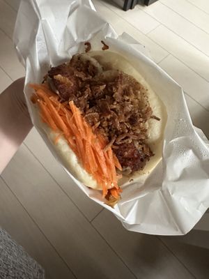 Tofu tsukume with seasame cream sauce  at Luu's Bao in Osaka