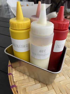 Vegan mayo!  at Luu's Bao in Osaka