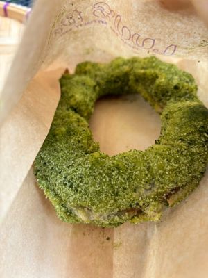 Matcha donut at Luu's Bao in Osaka