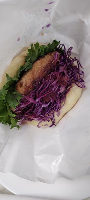 Tasty Vegan plant based Burger 🍔 at Luu's Bao in Osaka