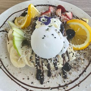 Vegan & GF pancakes     🥞 💚🌺  at Vega in Spring Hill