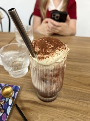Iced chocolate with almond milk  at Vega in Spring Hill