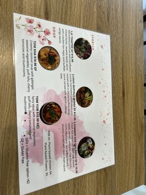 Menu  at Vega in Spring Hill