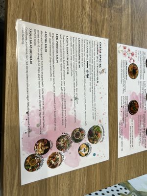 Menu  at Vega in Spring Hill