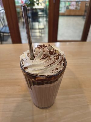 Choc milkshake w almond milk at Vega in Spring Hill