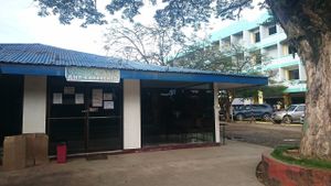 Right at the entrance along the highway  at Palawan Adventist Hospital Vegetarian Restaurant in Puerto Princesa