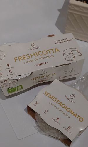 Vegan wonderful cheeses!!! at Conad in Tirana