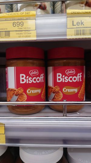 Biscoff spread at Conad in Tirana