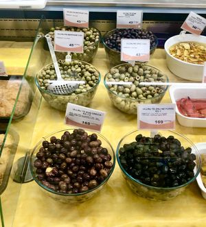 Fresh olives  at Conad in Tirana