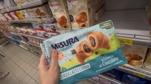 Vegan chocolate croissants   at Conad in Tirana