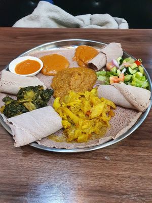 Veg platter for two at Salam Café and Restaurant in Auburn