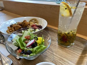 Value set - includes salad and drink   at Yangming Spring - 陽明春天蔬食 - Branch Da'an in Taipei