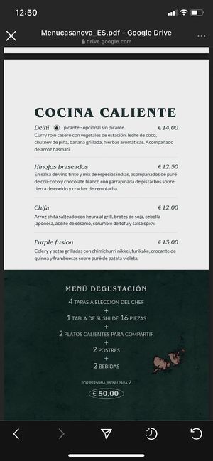 Carta at Veg & the Gang - Carrer Casanova in Barcelona