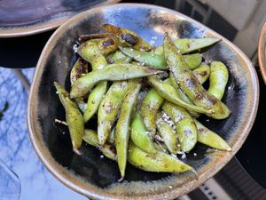 Edamames  #Veganuary at Veg & the Gang - Carrer Casanova in Barcelona