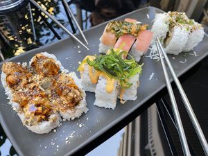 Tabla de sushis del Menú degustación  #Veganuary at Veg & the Gang - Carrer Casanova in Barcelona