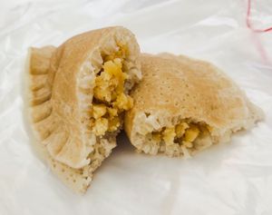 Green bean curve pancake at Vegetarian Pancake -  素食煎餅 in East Singapore