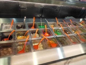 Ingredients for cold desserts at SIN - Desserts & Fruits - T3 in East Singapore