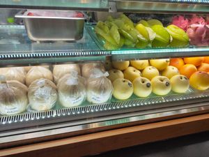 Fresh whole fruits at SIN - SF Fruits & Juices - Jewel in East Singapore