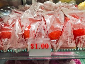 Fresh cut fruits at SIN - SF Fruits & Juices - Jewel in East Singapore