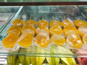 Fresh cut fruits at SIN - SF Fruits & Juices - Jewel in East Singapore