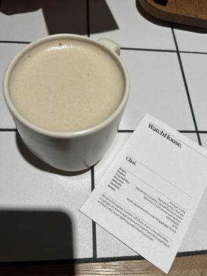 Chai  #Veganuary at WatchHouse in East London