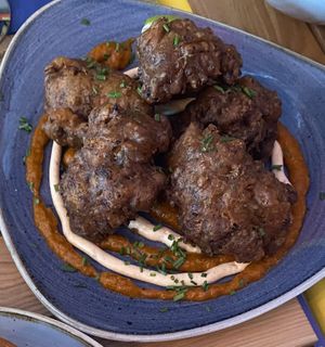 crab fritters   at Herbivorous - Withington in Manchester
