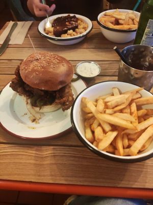 Salt and pepper chicken burger at Herbivorous - Withington in Manchester