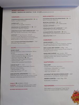 Karte mit eindeutiger Kennzeichnung at Rosie's Kitchen in Dusseldorf