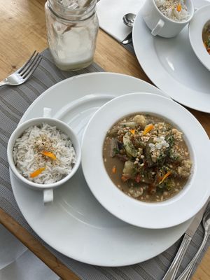 Curry de Papa y Verduras at Hablemos Coco Cafe in Puerto Natales